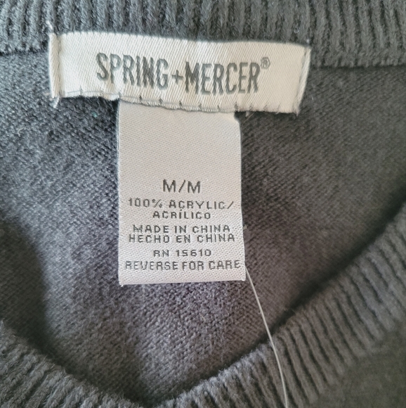 Spring + Mercer Style 67101V Black Lightweight Sweater - Picture 6 of 7